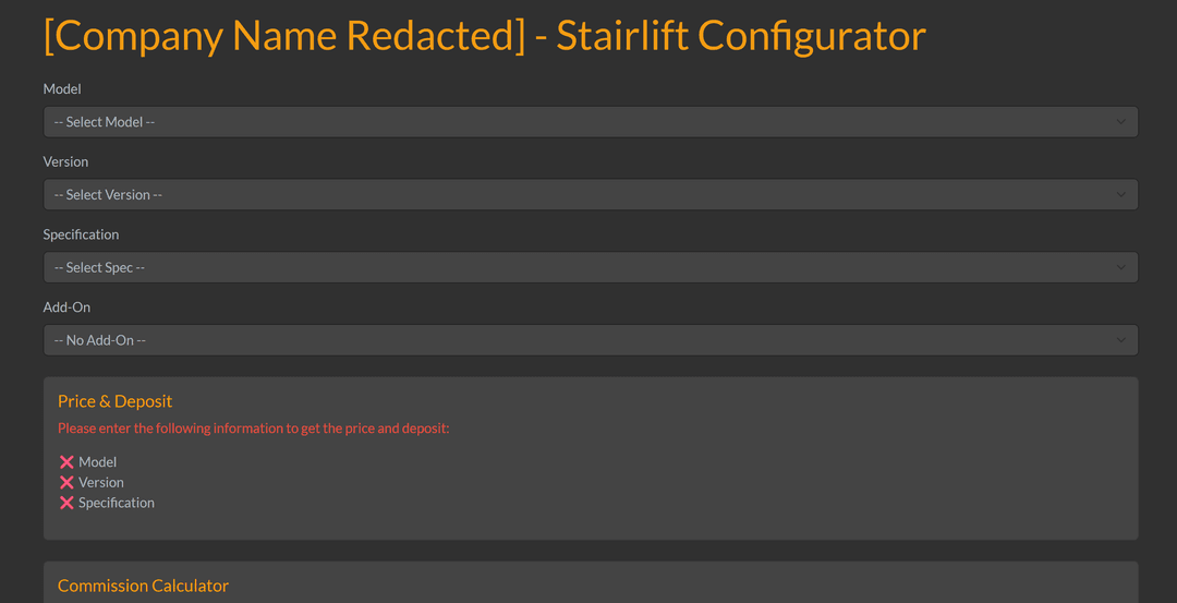 Stairlift Calculator